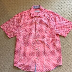 Men's Tommy Bahama Pink Patterned Shirt